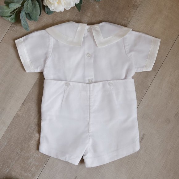 RARE Strasburg Boys Heirloom White & Ivory Size 12 Month Ring Bearer Wedding - Picture 4 of 5